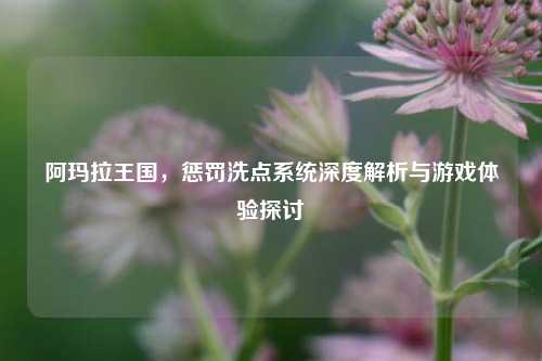 阿玛拉王国，惩罚洗点系统深度解析与游戏体验探讨