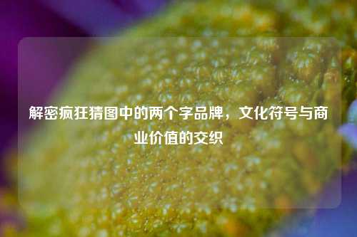 解密疯狂猜图中的两个字品牌，文化符号与商业价值的交织
