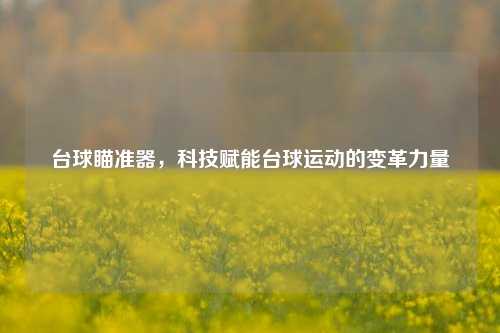 台球瞄准器，科技赋能台球运动的变革力量
