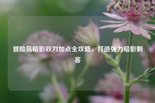 冒险岛暗影双刀加点全攻略，打造强力暗影刺客