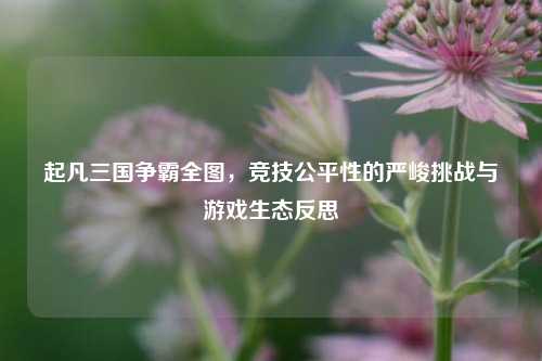起凡三国争霸全图，竞技公平性的严峻挑战与游戏生态反思