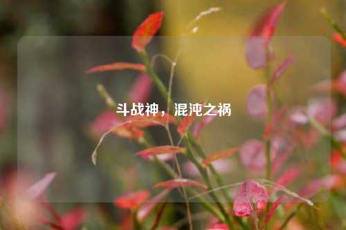 斗战神，混沌之祸