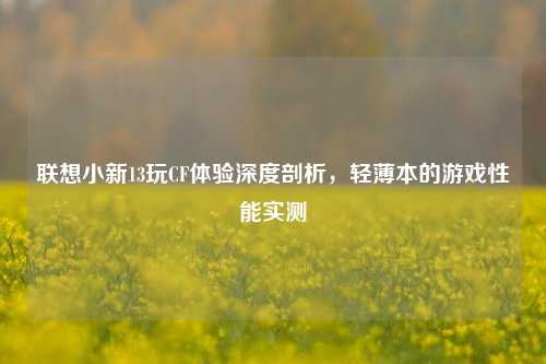 联想小新13玩CF体验深度剖析，轻薄本的游戏性能实测