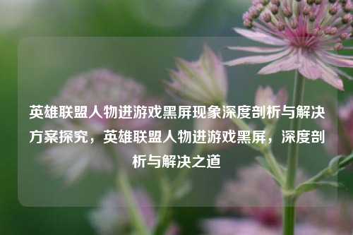 英雄联盟人物进游戏黑屏现象深度剖析与解决方案探究，英雄联盟人物进游戏黑屏，深度剖析与解决之道