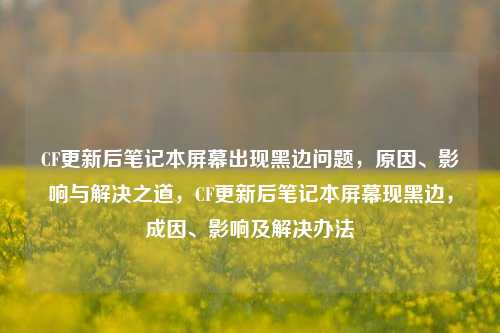CF更新后笔记本屏幕出现黑边问题，原因、影响与解决之道，CF更新后笔记本屏幕现黑边，成因、影响及解决办法
