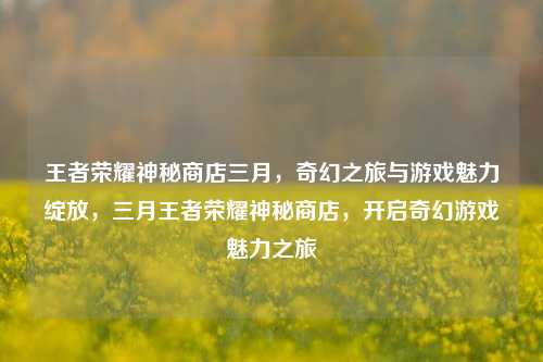 王者荣耀神秘商店三月，奇幻之旅与游戏魅力绽放，三月王者荣耀神秘商店，开启奇幻游戏魅力之旅