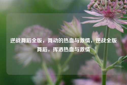 逆战舞蹈全版，舞动的热血与激情，逆战全版舞蹈，挥洒热血与激情