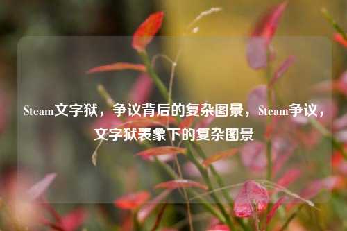 Steam文字狱，争议背后的复杂图景，Steam争议，文字狱表象下的复杂图景