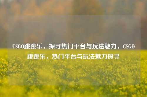 CSGO跳跳乐，探寻热门平台与玩法魅力，CSGO跳跳乐，热门平台与玩法魅力探寻