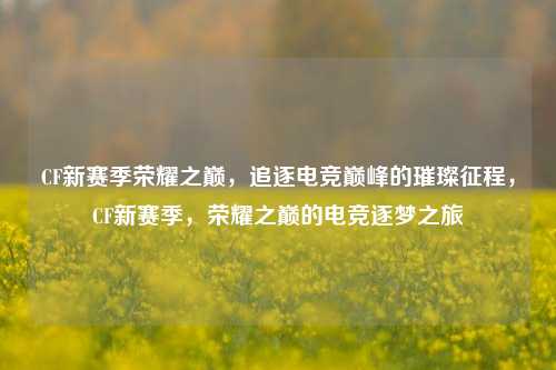 CF新赛季荣耀之巅，追逐电竞巅峰的璀璨征程，CF新赛季，荣耀之巅的电竞逐梦之旅