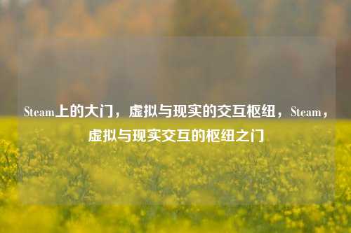 Steam上的大门，虚拟与现实的交互枢纽，Steam，虚拟与现实交互的枢纽之门