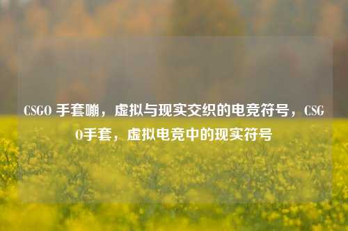 CSGO 手套嘣，虚拟与现实交织的电竞符号，CSGO手套，虚拟电竞中的现实符号