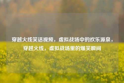 穿越火线笑话视频,虚拟战场中的欢乐源泉,穿越火线,虚拟战场里的爆笑瞬间