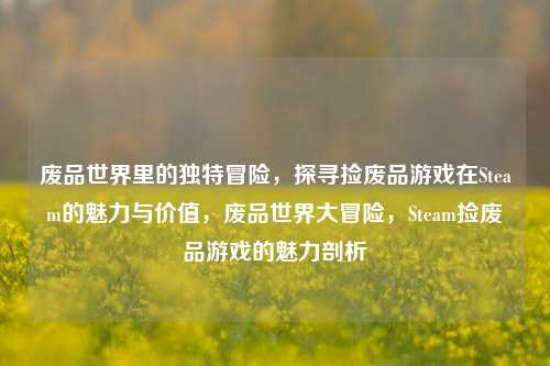 废品世界里的独特冒险，探寻捡废品游戏在Steam的魅力与价值，废品世界大冒险，Steam捡废品游戏的魅力剖析