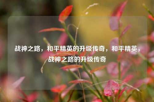 战神之路，和平精英的升级传奇，和平精英，战神之路的升级传奇