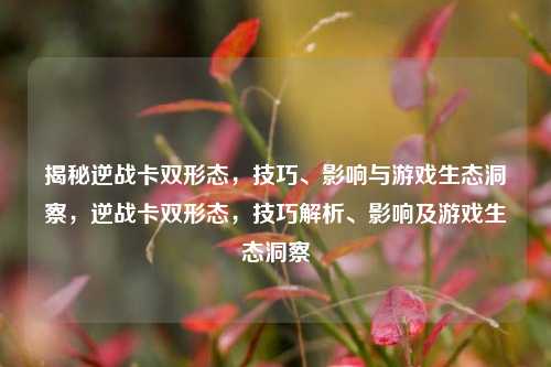揭秘逆战卡双形态,技巧、影响与游戏生态洞察,逆战卡双形态,技巧解析、影响及游戏生态洞察