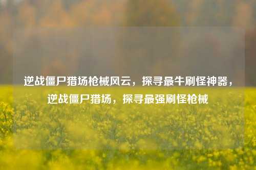 逆战僵尸猎场枪械风云,探寻最牛刷怪神器,逆战僵尸猎场,探寻最强刷怪枪械