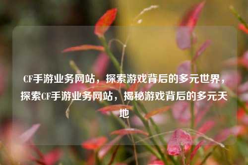 CF手游业务网站,探索游戏背后的多元世界,探索CF手游业务网站,揭秘游戏背后的多元天地
