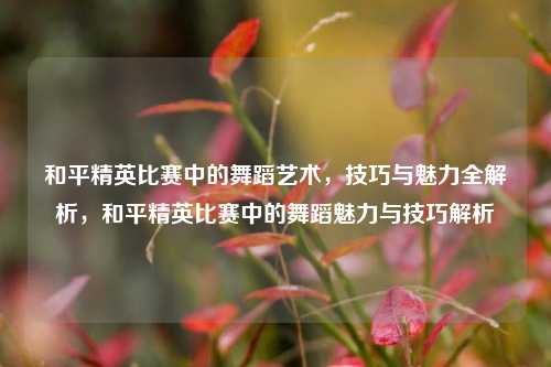 和平精英比赛中的舞蹈艺术，技巧与魅力全解析，和平精英比赛中的舞蹈魅力与技巧解析