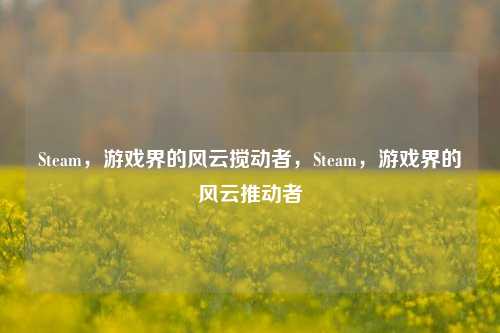 Steam,游戏界的风云搅动者,Steam,游戏界的风云推动者