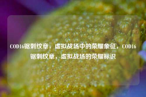 COD16锯刺纹章,虚拟战场中的荣耀象征,COD16锯刺纹章,虚拟战场的荣耀标识
