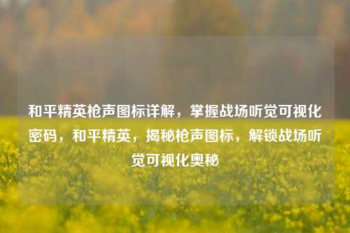 和平精英枪声图标详解,掌握战场听觉可视化密码,和平精英,揭秘枪声图标,解锁战场听觉可视化奥秘
