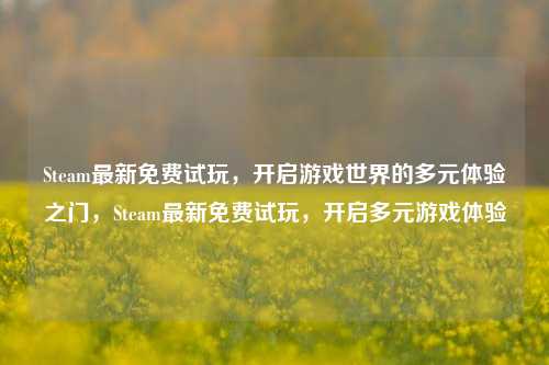 Steam最新免费试玩,开启游戏世界的多元体验之门,Steam最新免费试玩,开启多元游戏体验