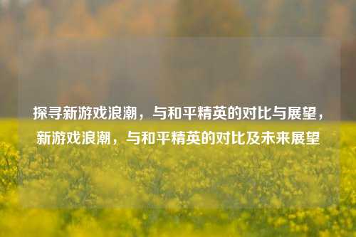 探寻新游戏浪潮，与和平精英的对比与展望，新游戏浪潮，与和平精英的对比及未来展望