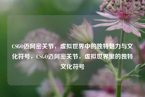 CSGO迈阿密关节,虚拟世界中的独特魅力与文化符号,CSGO迈阿密关节,虚拟世界里的独特文化符号