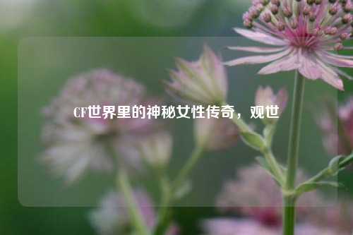 CF世界里的神秘女性传奇，观世